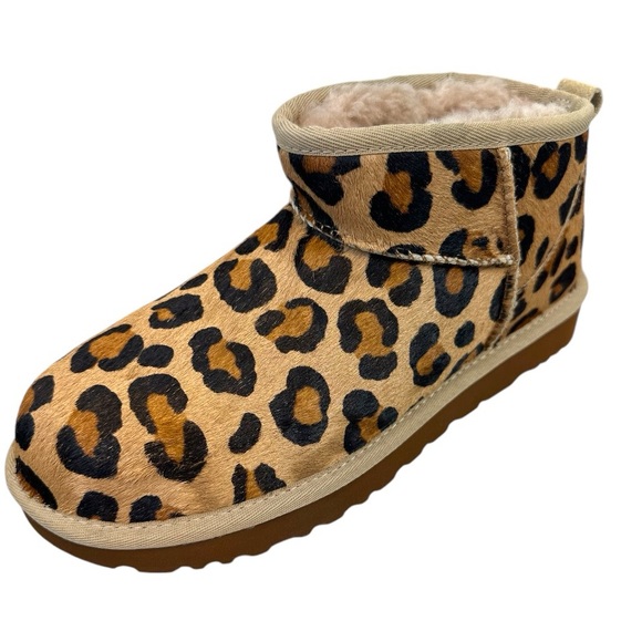 UGG Shoes - NEW UGG Classic Ultra Mini Spotty Boots Women’s Size 8 Ankle Booties Cheetah